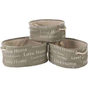 Premier Housewares English Words Oval Storage Hampers - Set of 3