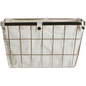 Premier Housewares - Medium Gold Finish Iron Wire Storage Basket