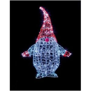 Premier - Outdoor Xmas 90cm Soft Acrylic Gonk Gnome - 100 White led lights