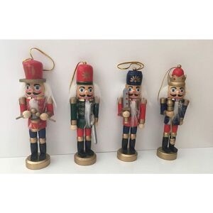 Premier - Wooden Christmas 4 Piece Nutcracker Set - 12.5cm