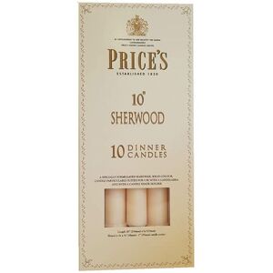 Price's Prices 10 Sherwood Candle Ivory Pack Of 10