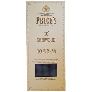 Price's - Prices 10 Sherwood Candle Midnight Blue Pack Of 10