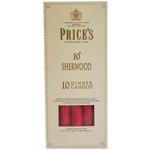 Price's - Prices 10 Sherwood Candle Red Pack Of 10