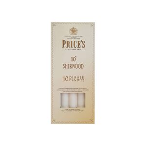 Price's - Prices 10 Sherwood Candle White Pack Of 10
