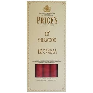 Price's - Prices 10 Sherwood Candle Wine Red Pack Of 10