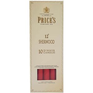 Price's - Prices 12 Sherwood Candle Red Pack Of 10