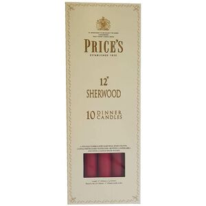 Price's - Prices 12 Sherwood Candle Wine Red Pack Of 10