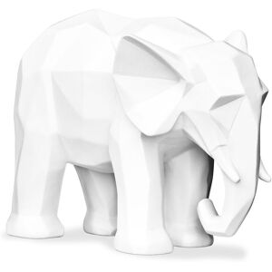 Privatefloor - Resin Elephant Geometric Figure White Resin - White