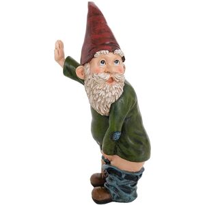 LANGRAY Resin Naughty Garden Gnome Statue Christmas Dress Up DIY Garden Decoration Resin Gnome Decor Christmas Gift a