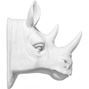 Privatefloor - Rhino Bust Wall decor - Resin White Resin - White