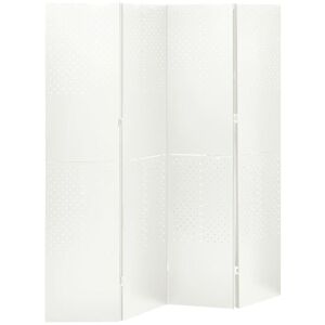 Berkfield Home - Royalton 4-Panel Room Divider White 160x180 cm Steel