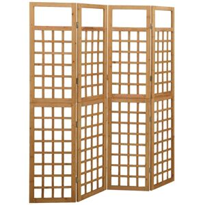 Berkfield Home - Royalton 4-Panel Room Divider/Trellis Solid Fir Wood 161x180 cm