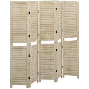 BERKFIELD HOME Royalton 5-Panel Room Divider 175x165 cm Solid Wood Paulownia