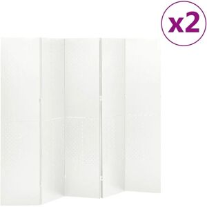 BERKFIELD HOME Royalton 5-Panel Room Dividers 2 pcs White 200x180 cm Steel