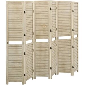BERKFIELD HOME Royalton 6-Panel Room Divider 210x165 cm Solid Wood Paulownia