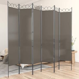 BERKFIELD HOME Royalton 6-Panel Room Divider Anthracite 240x220 cm Fabric