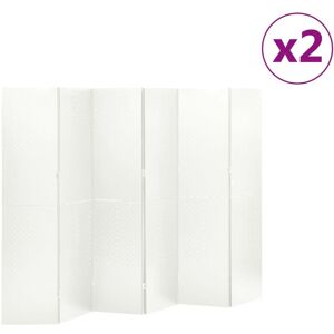 BERKFIELD HOME Royalton 6-Panel Room Dividers 2 pcs White 240x180 cm Steel