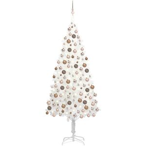 Artificial Christmas Tree with LEDs&Ball Set White 210 cm - Royalton