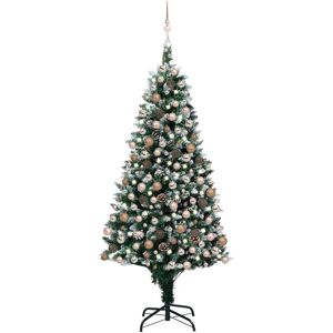 Artificial Christmas Tree with LEDs&Ball Set&Pine Cones 210 cm - Royalton