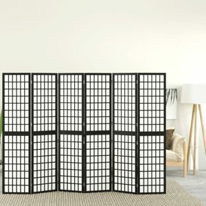 Berkfield Home - Royalton Folding 6-Panel Room Divider Japanese Style 240x170 cm Black