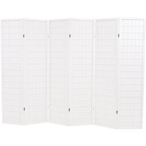 Berkfield Home - Royalton Folding 6-Panel Room Divider Japanese Style 240x170 cm White