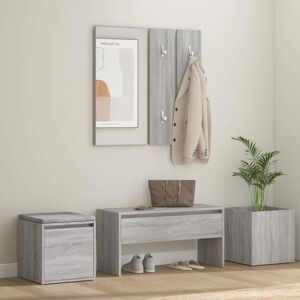 BERKFIELD HOME Royalton Hallway Furniture Set Grey Sonoma Engineered Wood