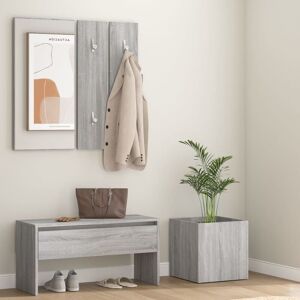 BERKFIELD HOME Royalton Hallway Furniture Set Grey Sonoma Engineered Wood