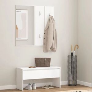 BERKFIELD HOME Royalton Hallway Furniture Set White Engineered Wood