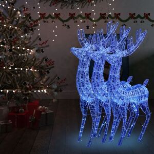 BERKFIELD HOME Royalton xxl Acrylic Christmas Reindeers 250 led 3 pcs 180 cm Blue