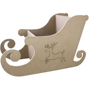 Monster Shop - Santa Sleigh Christmas Decoration mdf Wood Freestanding Presents