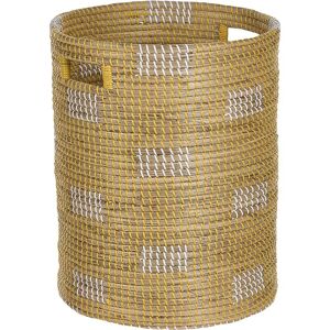 Beliani - Seagrass Basket Handles Synthetic Threads Handmade Boho Rustic Style Light Mongcai - Natural