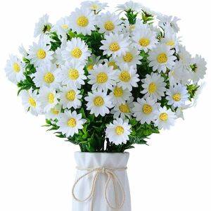 Hoopzi - Set of 6 Daisies Artificial Flowers - Artificial Daisies Outdoor Flowers Fake Plants, for Window, Hanging Box, Indoor and Outdoor Decor