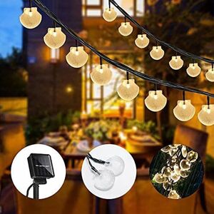 Langray - Shell Solar String Lights, 6M / 19.7FT, 30 Lights, Wedding Christmas Birthday Holiday Room Courtyard Decorative led Lights, Party Favors