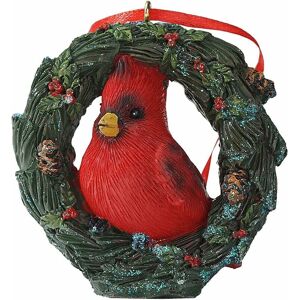 Tinor - Small Decorative Christmas Animal Hanging for Christmas Tree, Home, Office, Bedroom with String (Red Bird)