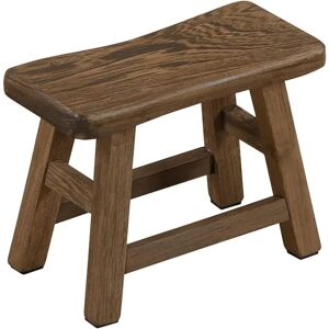 Xuigort - Small rustic wooden stool for fishing and living room 27 x 13 x 21 cm (wood)