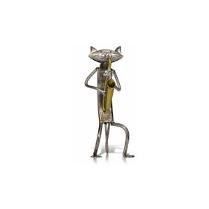Neige - Snow-Statue and other decorative object Metal sculpture playing saxophone Cat Furnishing articles Crafts