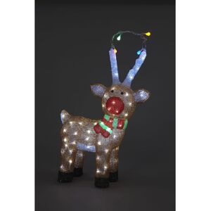 Snowtime - Acrylic Outdoor Standing Reindeer with 80 white Led's - 55cm Tall