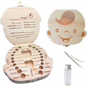 Denuotop - Storage boxes for children and girls, teething boxes for babies, wooden storage boxes, storage boxes for babies (boys)