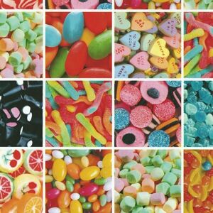 Sweets Candy Jelly Beans Stationary Crafts Self Adhesive Film Vinyl - Fablon