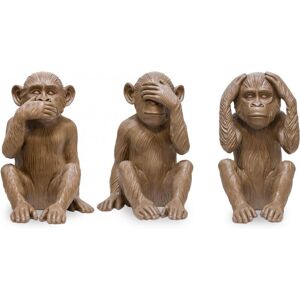 Privatefloor - Decorative Design Figures - Monkeys - Sapiens Brown Resin - Brown