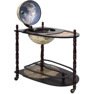 Sweiko - Freestanding Globe Bar Wind Stand Eucalyptus Wood Green FF320907UK