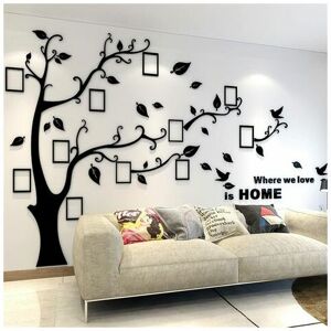 Orchidée - Tree Wall Decal 3D Stickers diy Photo Frame Decals Mural Arts Decorations for Nursery, Bedroom, Living Room, Bedroom(207150cm)