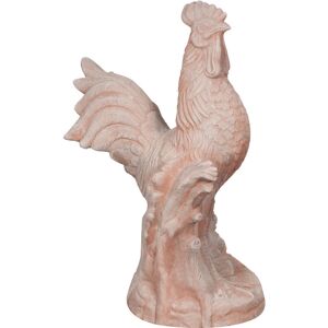 Biscottini - Tuscan terracotta made W32xDP51xH70 cm sized aged rooster Made in Italy