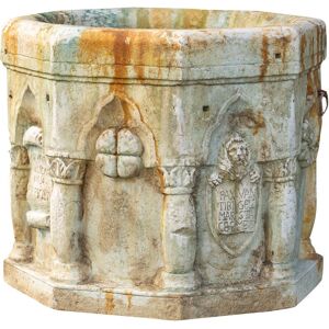 Biscottini - verona white marble well antique style made in italy