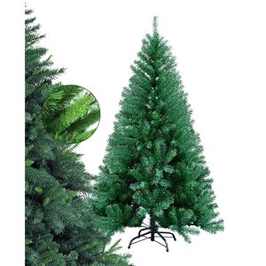 Christmas Tree 6ft Metal Stand Xmas Bushy Pine Branches Green Artificial Christmas trees - Green - Vingo