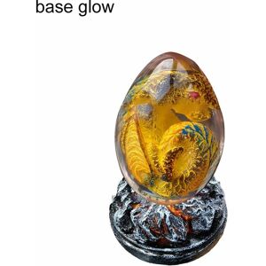 PESCE Volcano Dragon Egg With Base, Resin Volcano Dragon Egg, Table Decoration Exquisite Unique Gift Yellow