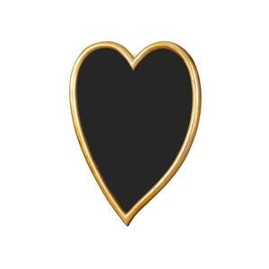 Biscottini - Blackboard with gold wooden frame Easel Writable wall chalkboard Erasable heart-shaped notice board Bars Restaurants