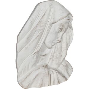 Biscottini - wall decoration madonna face antique white finish made in italy