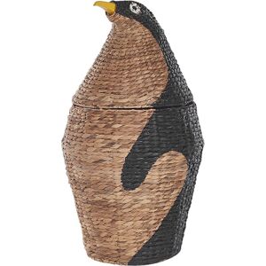 Beliani - Water Hyacinth Wicker Penguin Basket Hamper Natural Woven Accessory Hadzabe - Natural