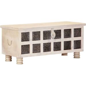 BLOOMSBURYMARKET Westboro Solid Acacia Wood Storage Chest by Bloomsbury Market - White